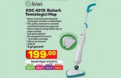 A101 Kiwi KSC 4215 Buharlı Temizleyici Mop Yorumları ve Özellikleri